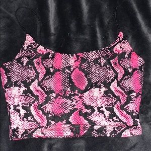 Pink snakeskin tank